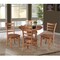International Concepts 36 in. Solid Wood Round Top Pedestal Dining Table with 4 Chairs in Distress Oak K42-36RT-23B-C617-4 - alternate 3